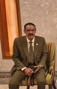 الدكتور مؤمن الزيات خلال حفل إفطار إيمان المصري